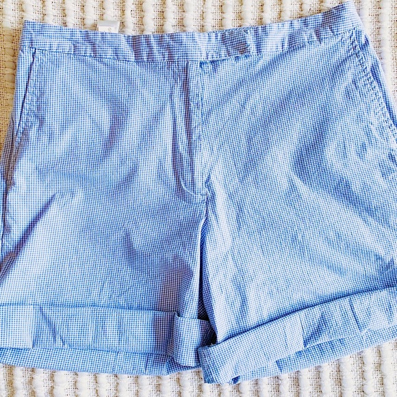 Vintage blue and white checkered/striped shorts - Picture 2 of 4